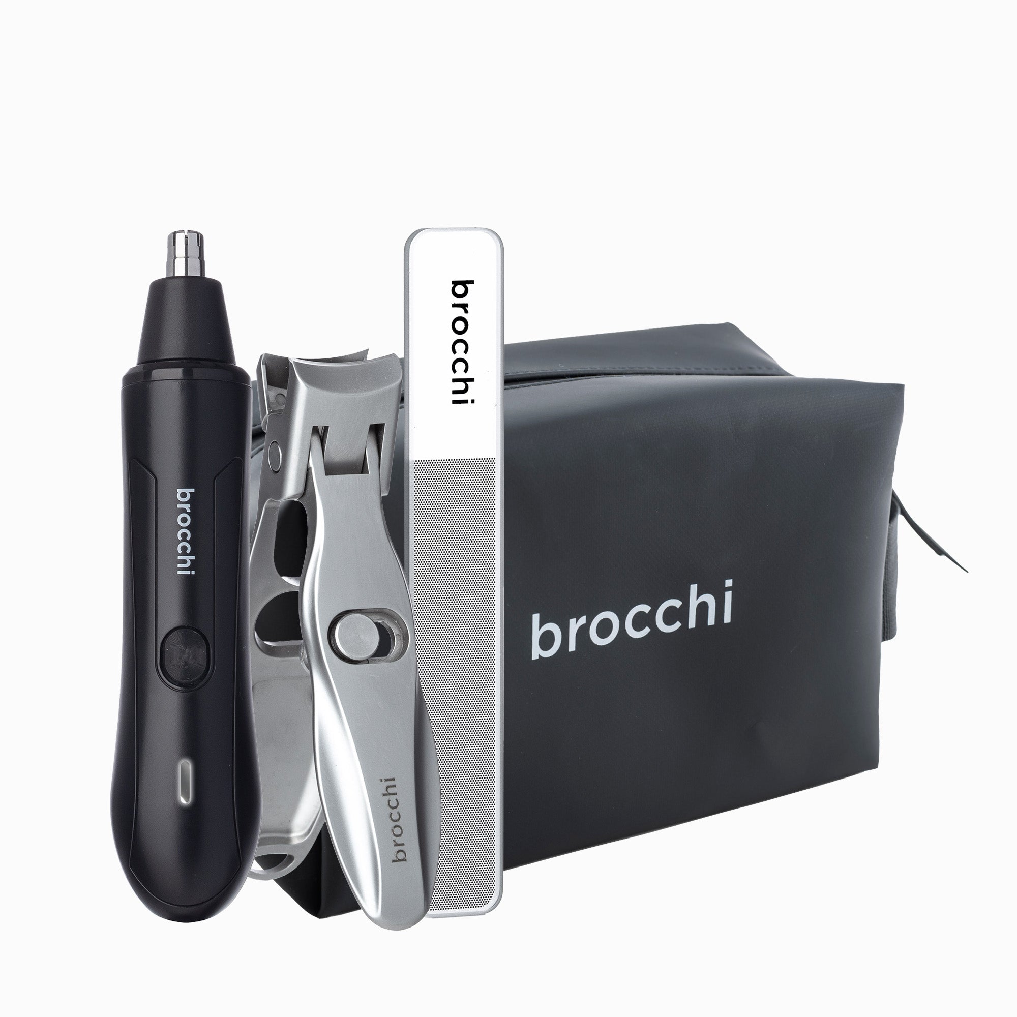 Nasal Hair Remover, Clipper & File Set, Waterproof Travel Toiletry Bag