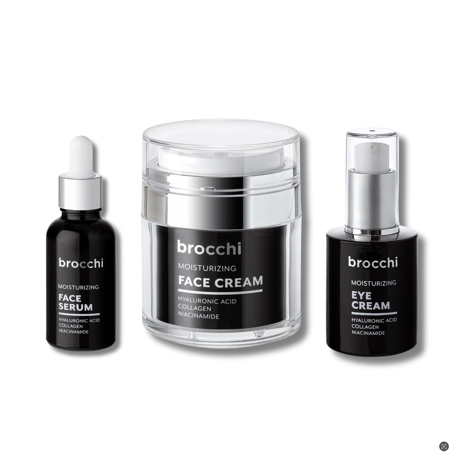 Brocchi | Hyaluronic Acid Face Cream, Eye Cream &amp; Serum Set